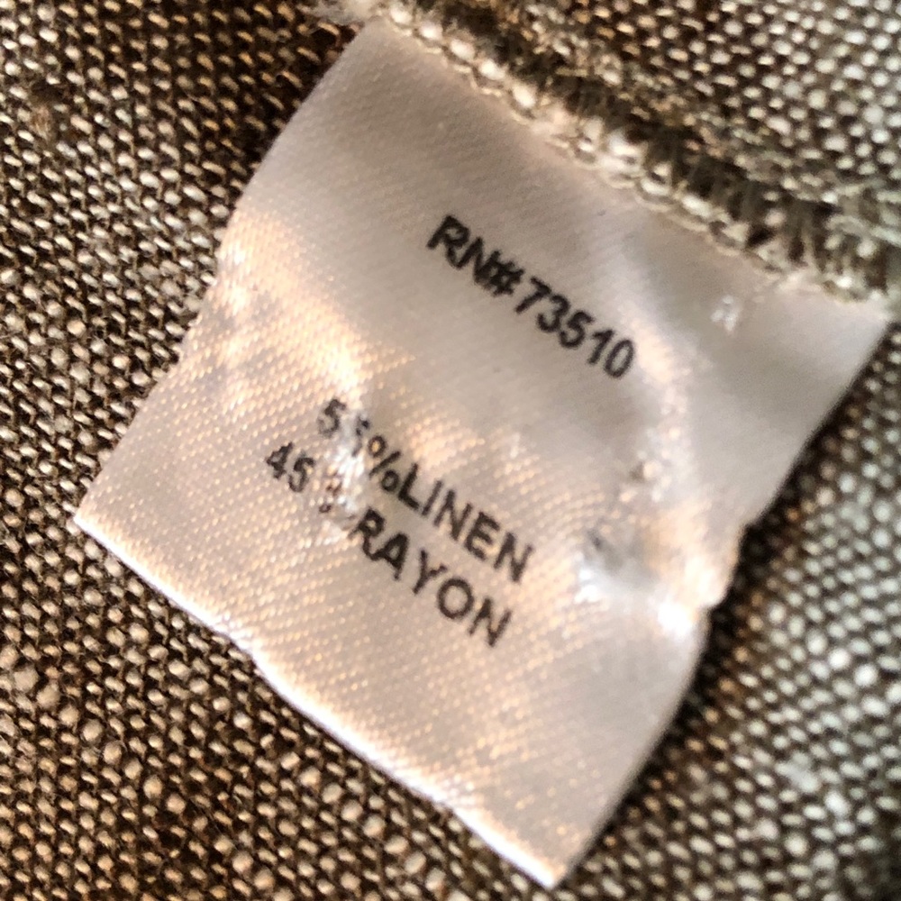 LAST CALL BEFORE DONATION: Anthropologie Grey Linen Embroidered Dress L - Picture 15 of 15